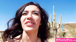 Road trip with sexy ass teen stepsister