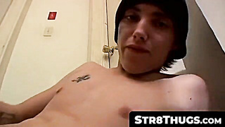 Str8Thugs.com - Horny twink Blinx's intense jack off session with a focus on his hard dick