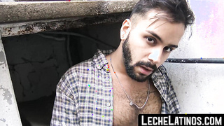 LecheLatinos.com - Handsome hairy Latino barebacked and facialized for cash in a nasty fuck