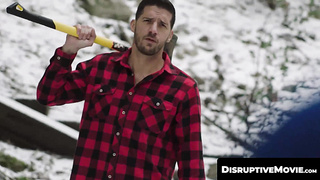 DisruptiveMovie.com - Lumberjack Daddy Ty Roderick fucks cute twink Troye Jacobs' tight ass outdoors