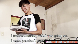 SayUncleNetwork.com - Small-framed Latino twink's journey to gay with cock sucking
