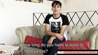 SayUncleNetwork.com - Small-framed Latino twink's journey to gay with cock sucking