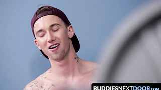 BuddiesNextDoor.com - Silas penetrates Ashton during training for a sweat-soaked gym fuck