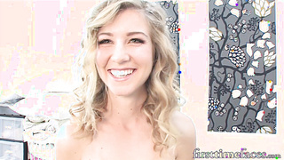 Hottie impaled hard on massive cock after sex interview