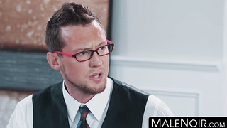 MaleNoir.com - Handsome businessman gets his ass plowed by young hunky black stud hard