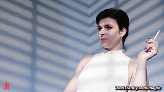 Shemale subverts and fucks detective