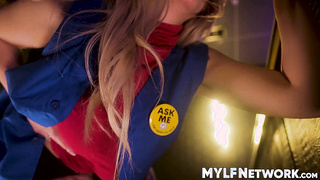 Horny Mike Mancini fingers pussy and play the bouncy tits of blonde Barbie Beach