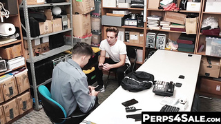 Soft twink suspect banged by twink cop and black hunk cop 2