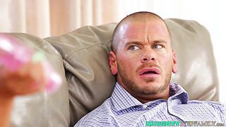 Naughty nubile with braces ravaged hardcore by her stepdad