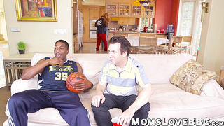 Big breasted MILF smashed by black basketball players