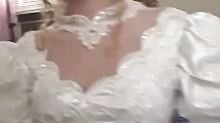 Naughty bride doggystyled passionately before eating cum