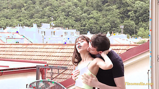 skinny small tits latin babe shooting porn in prague