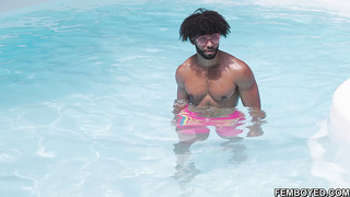 Bikini femboy Foxy Alex fucks his boyfriend!