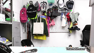 Deep drilling of busty milf on office desk