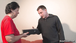 Big cock guy fucks German mature