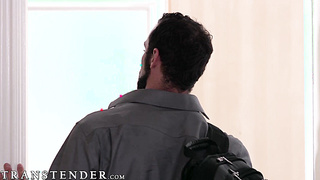 Big cock Giovanni trying out this asian shemale Venus Lux