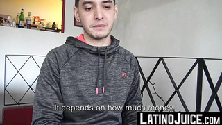 Adorable twink Ramino offered money in exchange of his sexy ass