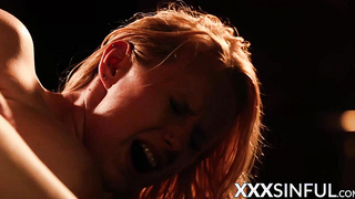 Busty bombshell butt pounded by the candle light