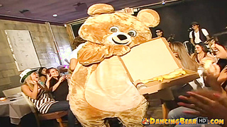 Kinky amateur hotties suck rock hard cock from hung stripper