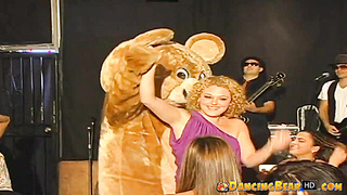 Kinky amateur hotties suck rock hard cock from hung stripper