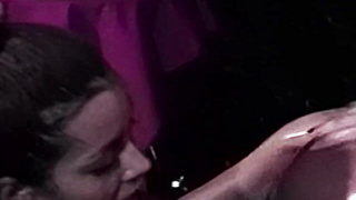 Blonde lesbian takes two toys in her tight pussy and ass