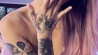 OnlyFans Leaked - Tattooed Teen Rebeca Vega Is Oozing With Pussy Juices While Using A Dildo