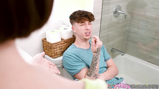 My stepsis caught me secretly watching her live show