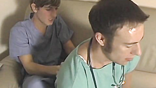 Hot twink Blake Bigalow gives passionate blowjob before sex