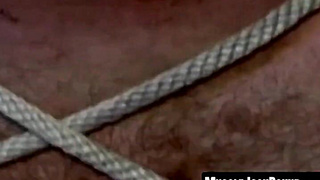 MuscleJockBound.com - BDSM whipping session for an incredibly buff hunk in a dark and erotic dungeon