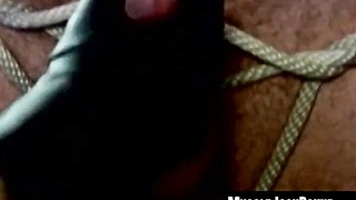 MuscleJockBound.com - BDSM whipping session for an incredibly buff hunk in a dark and erotic dungeon