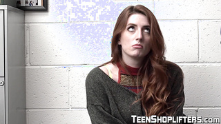 Redhead Aria Carson banged and creampied for shoplifting