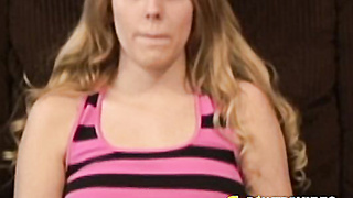 Blonde chick creampied after hardcore anal and dick sucking