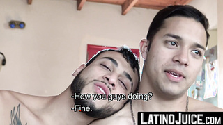 Nice looking Javiez pounded in the ass by bearded Gus swift cock