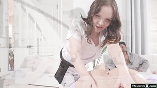 Im watching my tgirl wife get a massage