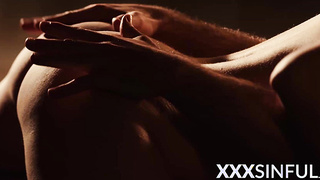 Passionate lady slowly fucked until a juicy cum blast