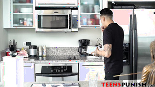 Annoying Becky Sins gets punished and fucked by a big dick