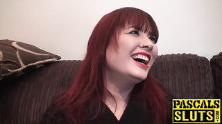 Chubby redhead Donna Austin is hungry for some rough banging