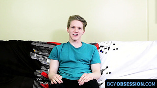 BoyObsession.com - Taylor Tyce's naked cock in his ass after interview fun