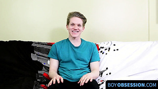 BoyObsession.com - Taylor Tyce's naked cock in his ass after interview fun