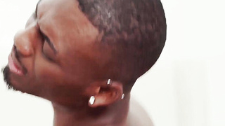 MaleNoir.com - Black hunk watches two ebony lovers suck dick and fuck hard in threesome