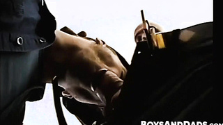 Bald and sexy Adam Snow deepthroats me before a vigorous ass ramming