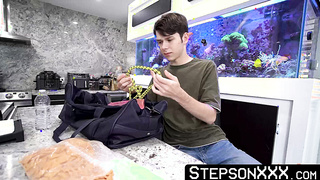 Twink Dakota Lovell handcuffed and dominated by Armando de Armas