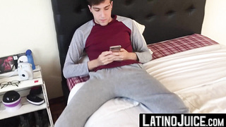 Asking my good looking roommate Arthur Joseph to ride my cock until he cums