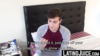 Asking my good looking roommate Arthur Joseph to ride my cock until he cums