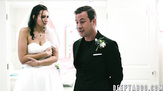 Best man bangs forbidden babe Bella Rolland before wedding