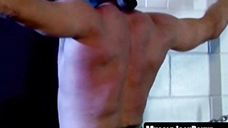 MuscleJockBound.com - Hunk with bound blue balls endures intense and erotic BDSM domination