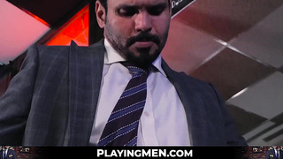 PlayingMen.com - Classy businessmen enjoy wet blowjobs and rough fucking with deep thrusts