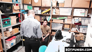 BoyPunish.com - Young perp's intense anal banging by an officer with a big, thick dick in a steamy scene