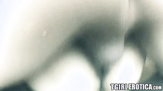 FTM stud banged and creampied by hung trans girlfriend