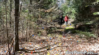 With cocks out for sucking the two twinks feast on the cock